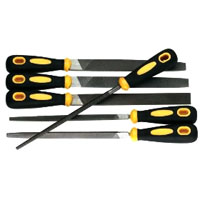Woodstock D3112 File Set with Rubber Handles, 6-Piece